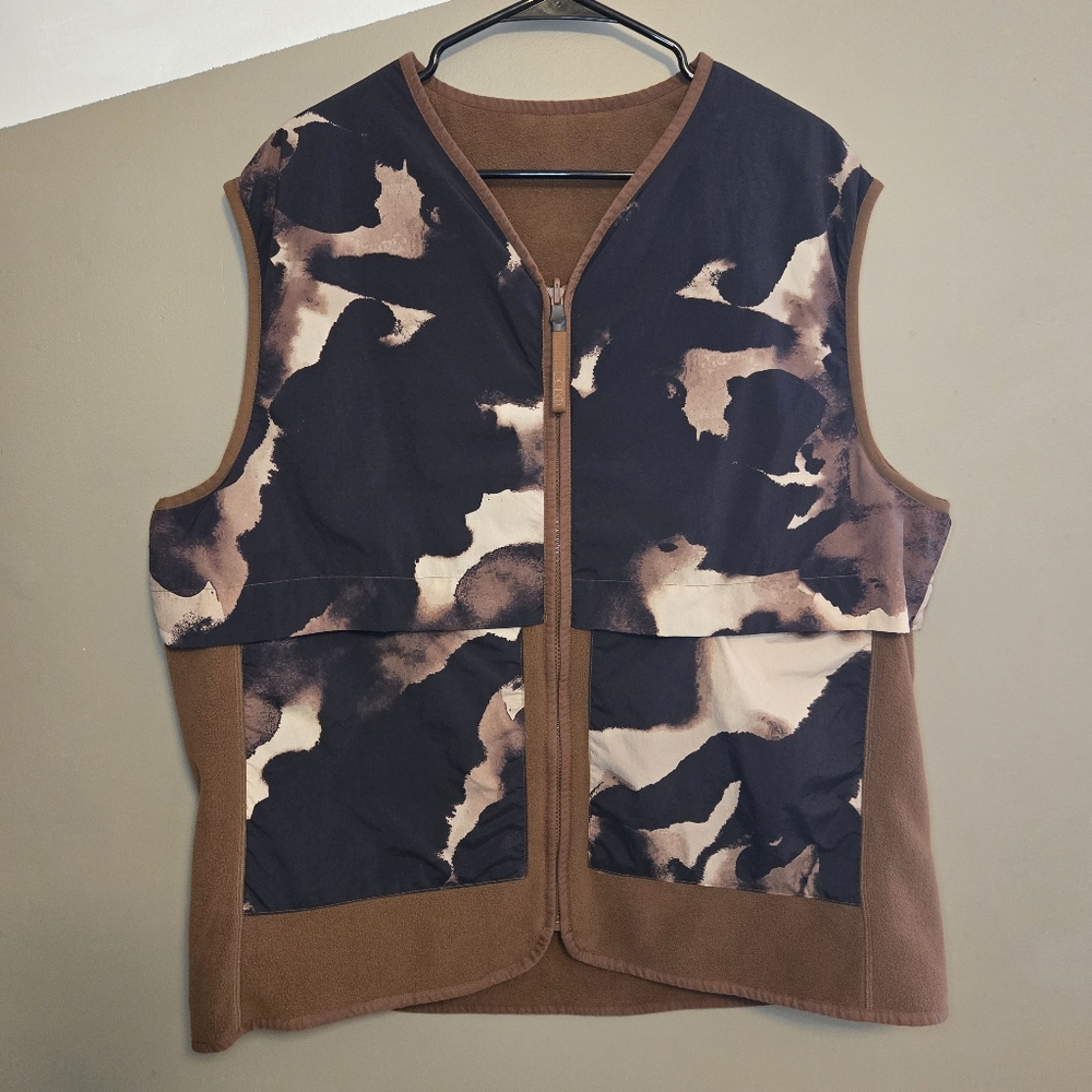 H&M Move Reversible Outdoor Fleece Vest Men’s Gilet Size XL Pockets Full Zip